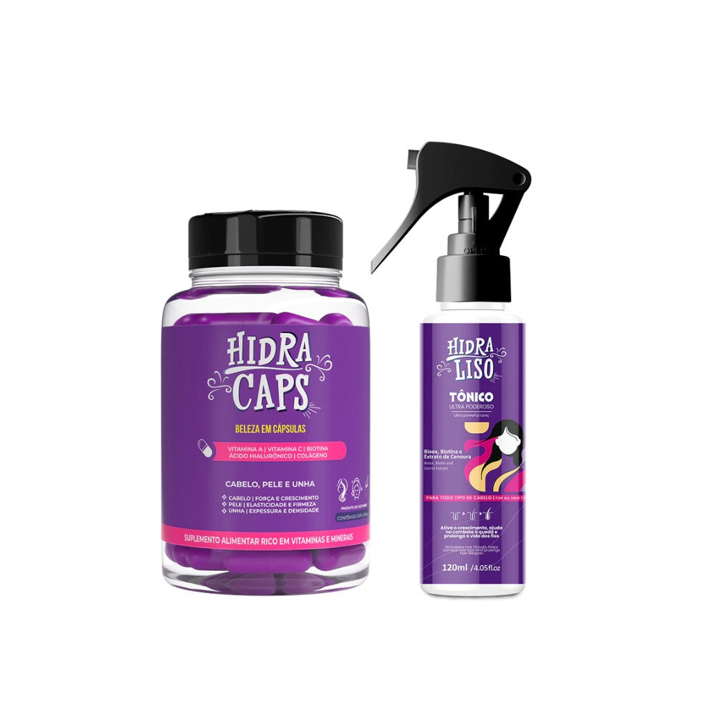 Kit 1 Hidra Caps + 1 Tônico