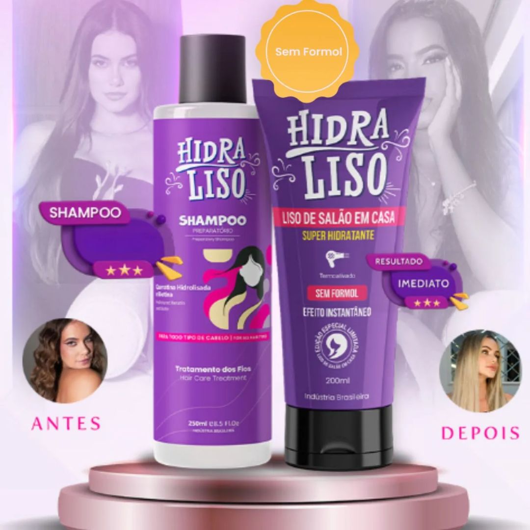 Kit Shampoo + Hidraliso Liso de salão