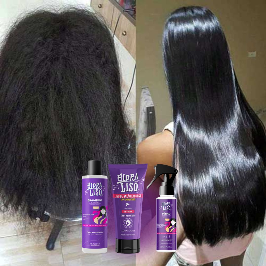 Kit Hidraliso + Shampoo + Termo Spray