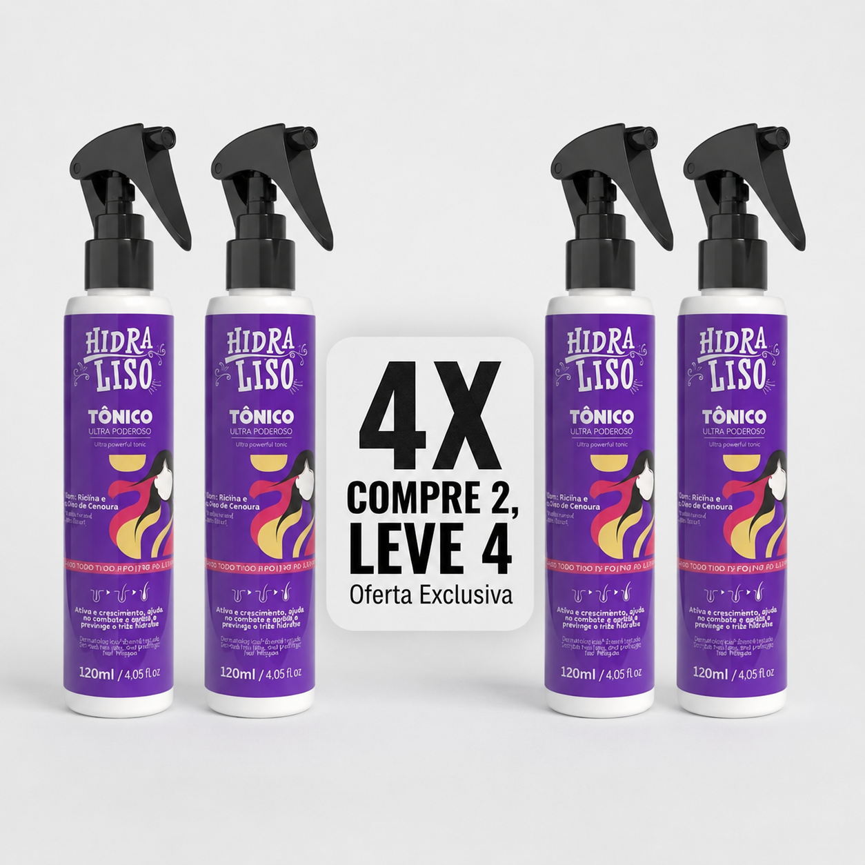 Kit Tônico — Compre 1 Tônico e Ganhe + 1 de Brinde — Restam apenas 5 kits Disponíveis Hoje !