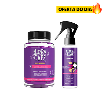 Kit HidraCaps + Tônico Compre e Ganhe